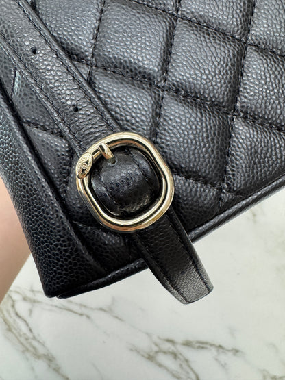 CHANEL 青蛙Duma 荔枝牛皮 Large