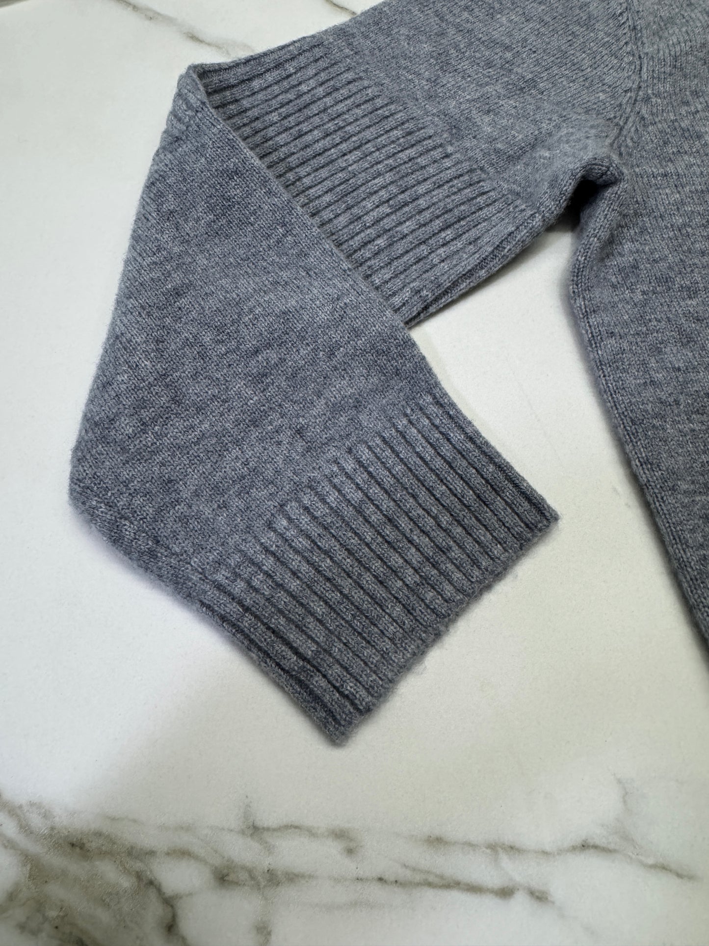 CHANEL 24B 羊絨開衫 灰色 100% cashmere