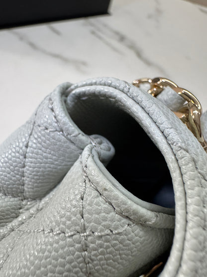 CHANEL 超Mini Coco Handle 24K 灰藍色