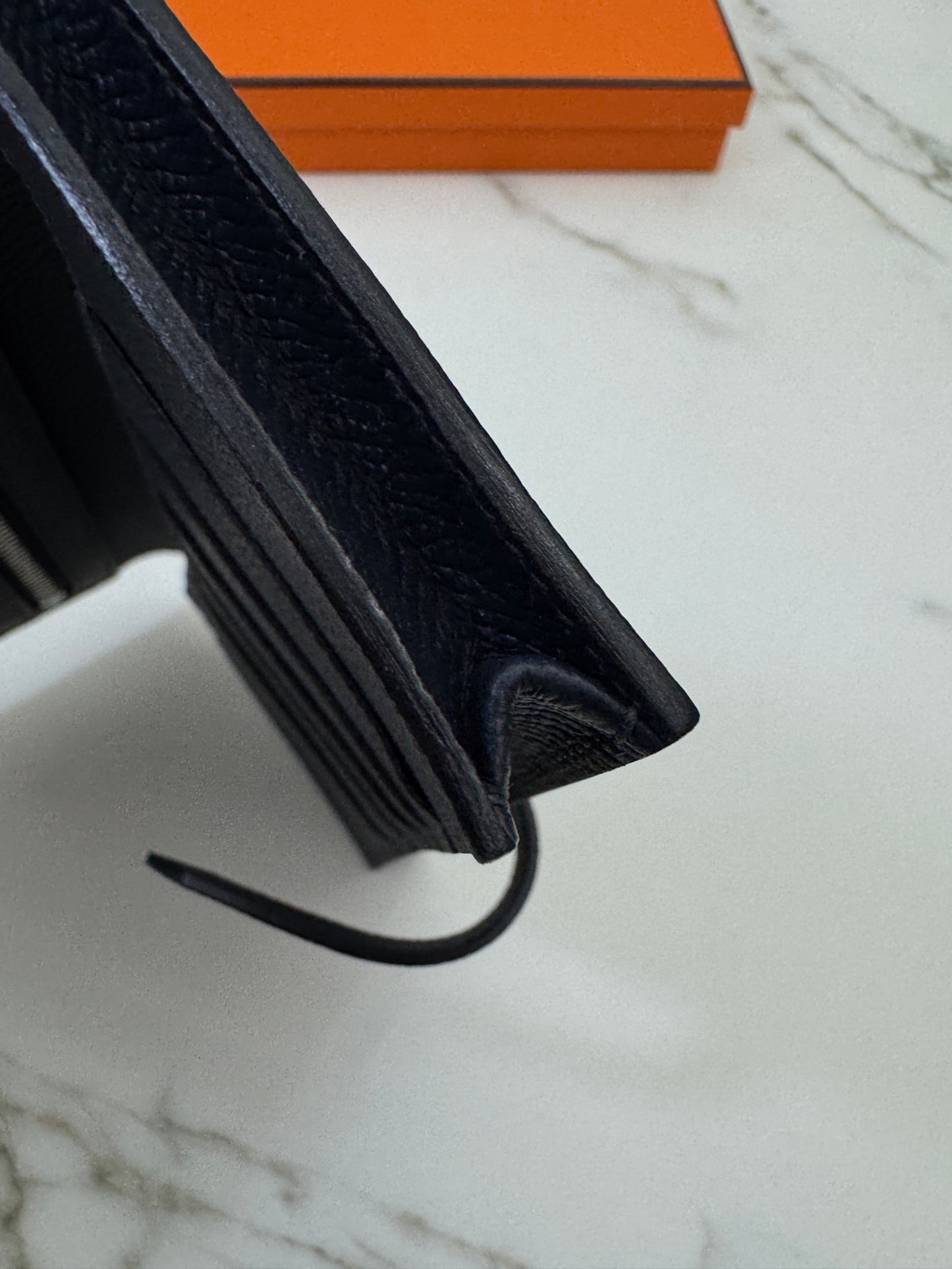 HERMES Bearn Wallet 午夜藍銀扣 Epsom Bleu Nuit PHW