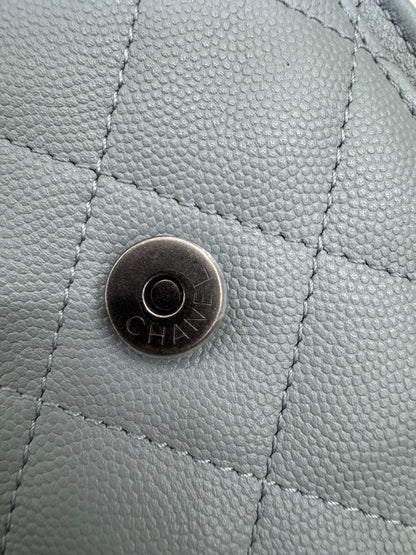 CHANEL Mini 25 Bag 霧霾藍銀扣