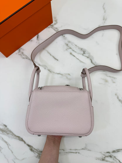 HERMES Mini Lindy 夢幻紫銀扣