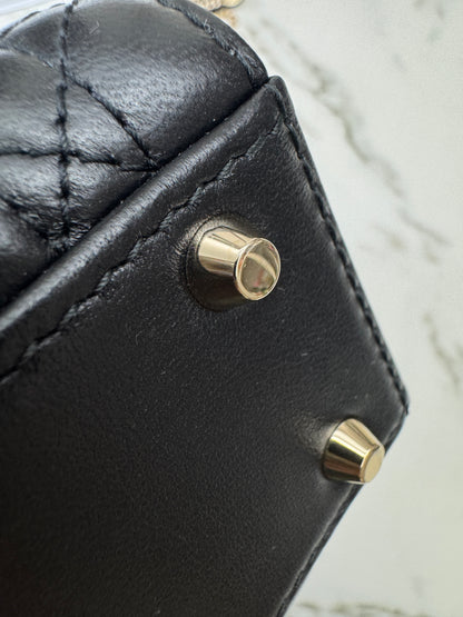 DIOR Mini Lady Dior 黑色羊皮