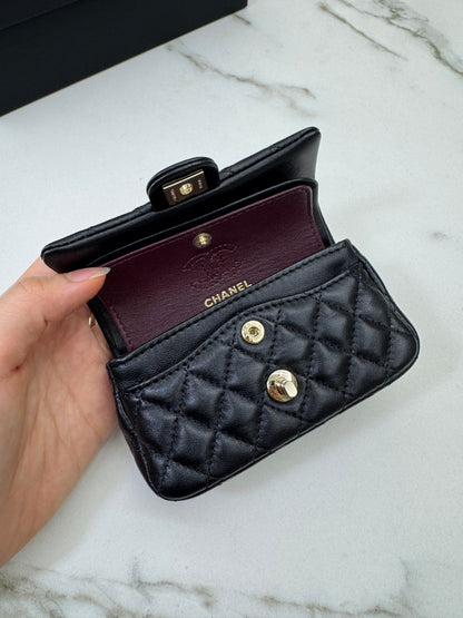 CHANEL 迷你CF包掛 黑色