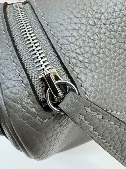 HERMES Mini Lindy 積雨雲灰銀扣 0L Gris Meyer PHW