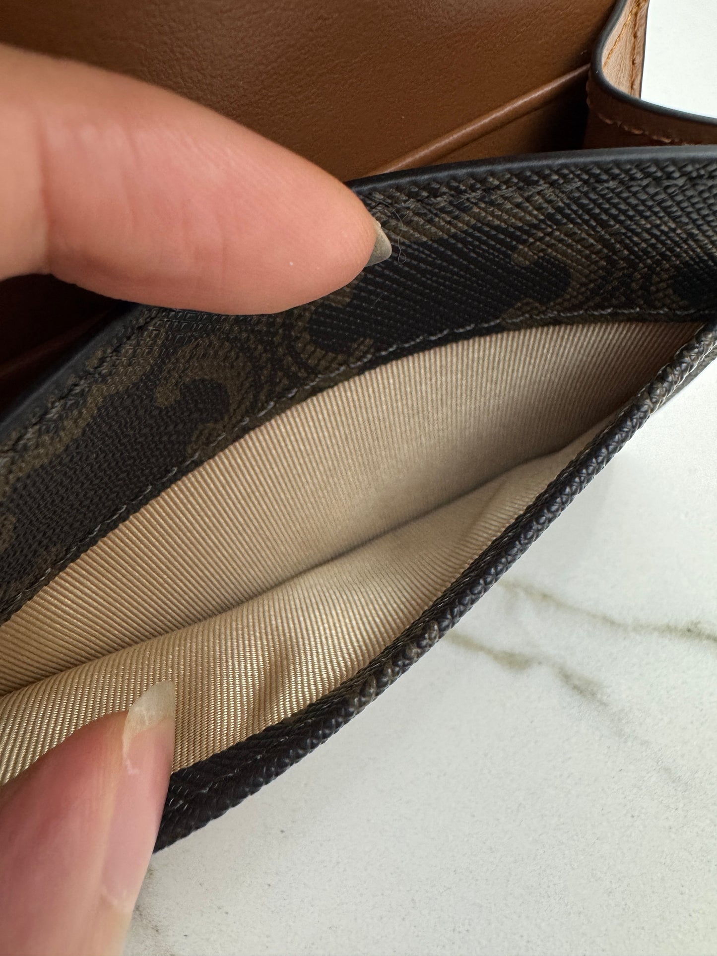 CELINE Triomphe 老花帆布 Cardholder