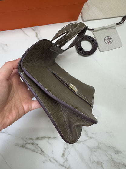 HERMES Halzan 25 大象灰金扣