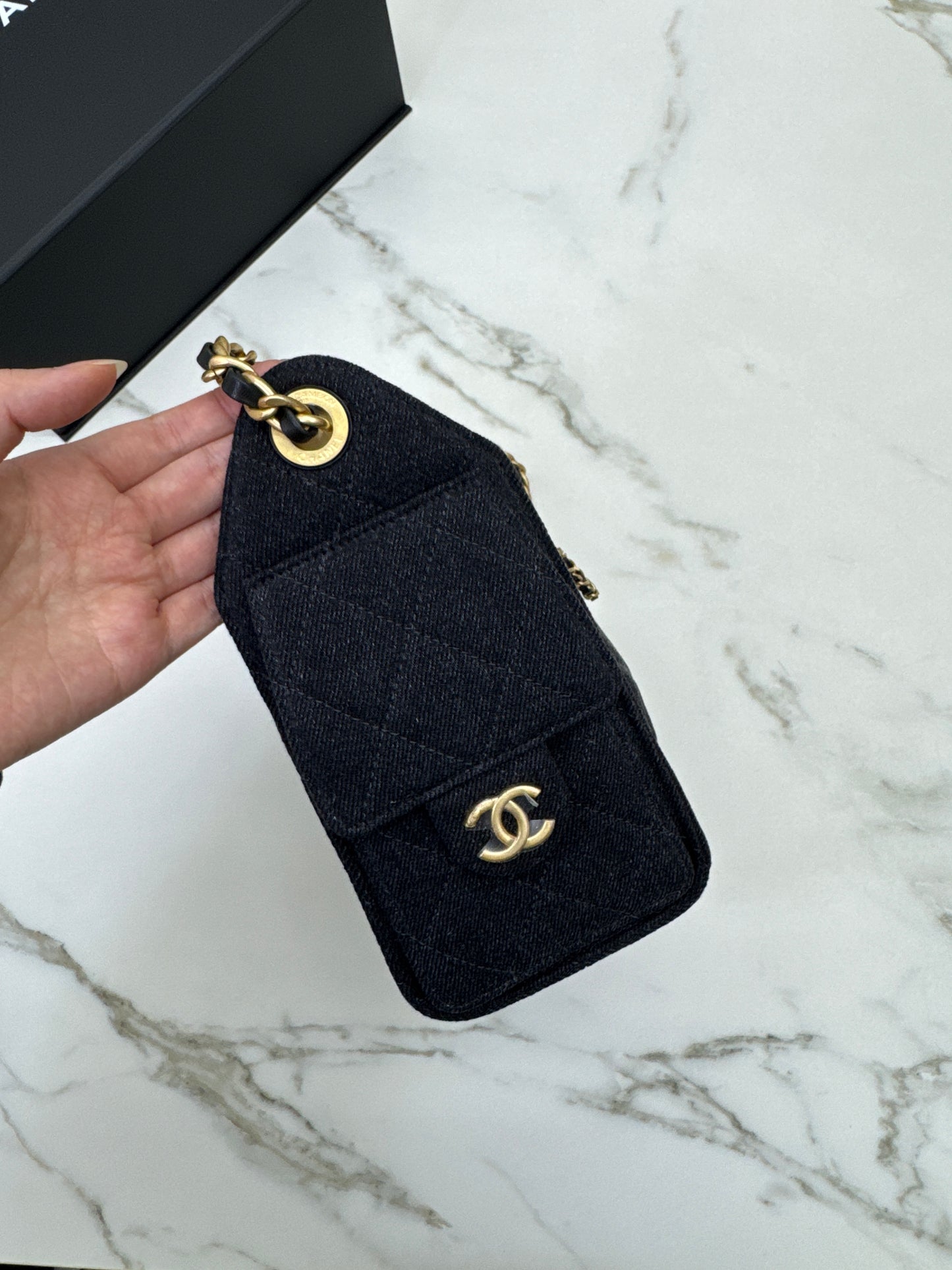 CHANEL Mini 25 Bag 黑牛仔26C