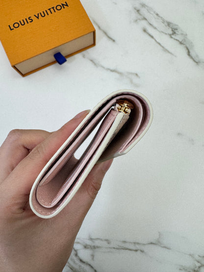 LV N64022 白棋盤三摺錢包 Victorine Wallet Damier Azur Canvas