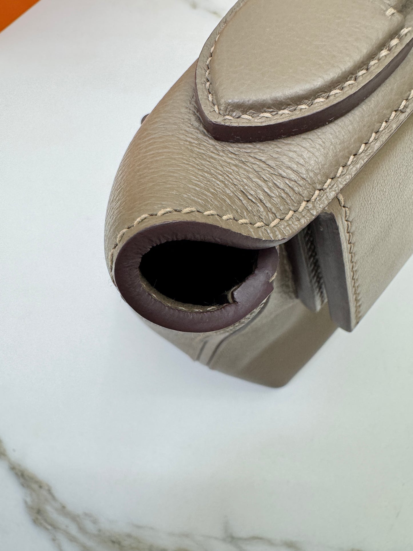 HERMES Mini 2424 大象灰金扣 Evercolor Etoupe GHW