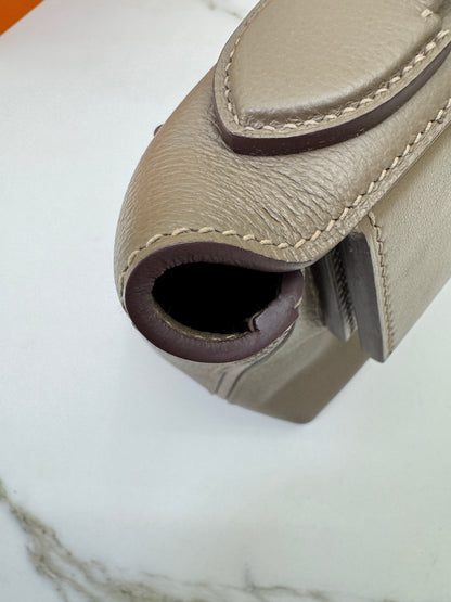 HERMES Mini 2424 大象灰金扣 Evercolor Etoupe GHW