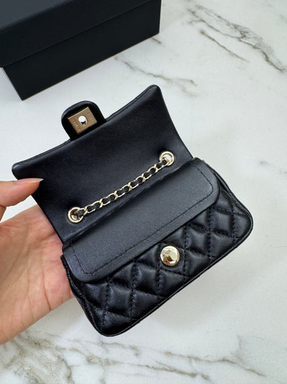 CHANEL 迷你CF包掛 黑色