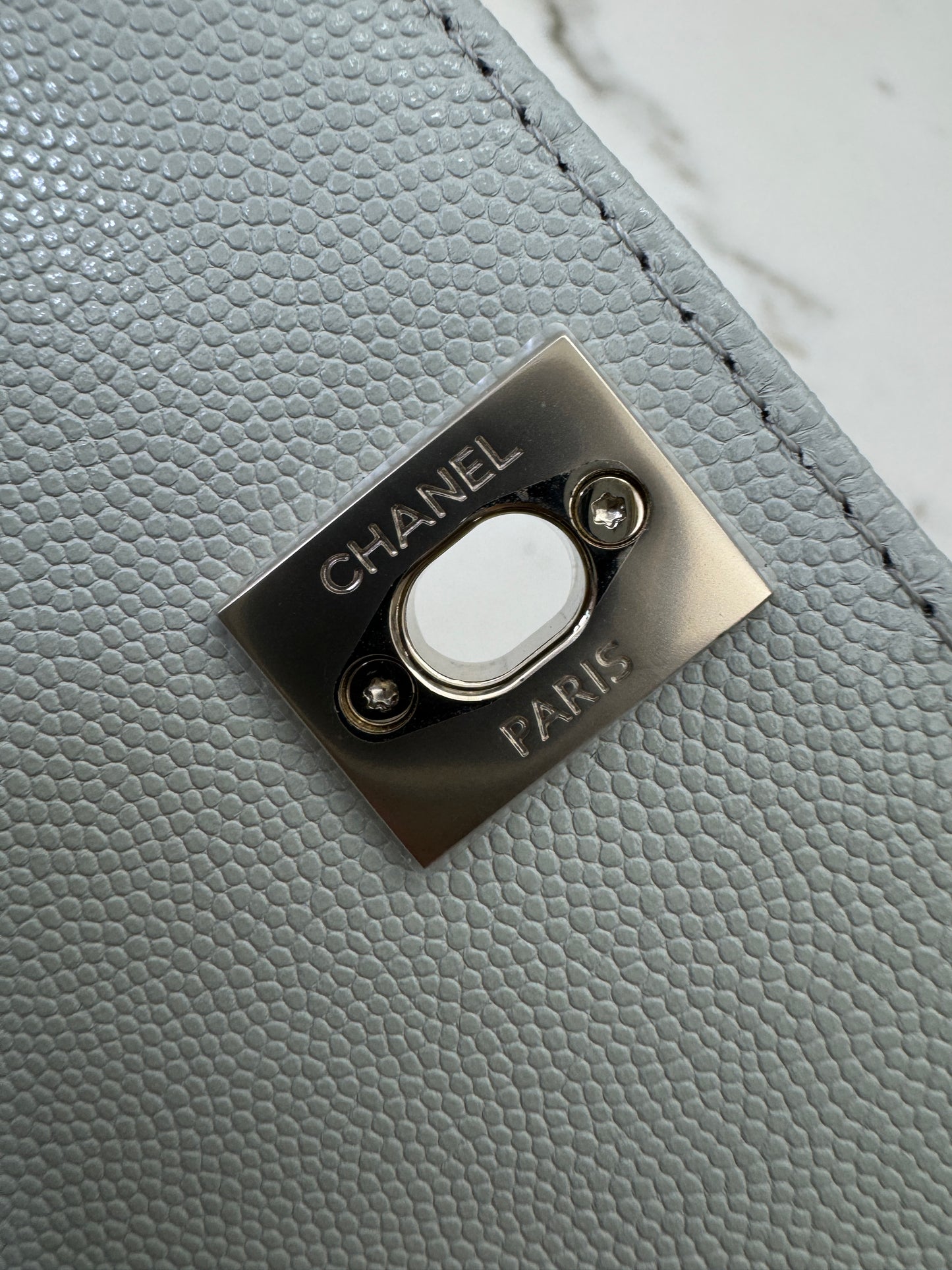 CHANEL Mini Cocohandle 霧霾藍/冰川藍 Cloud Blue