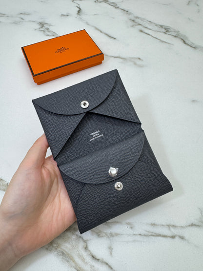 HERMES Calvi Duo 石板灰 Epsom 85 Ardoise