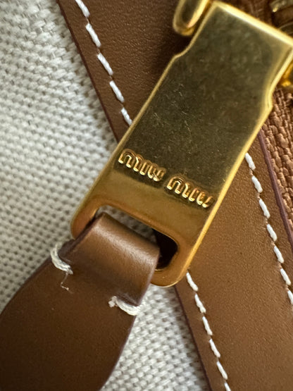 MIU MIU Ivy Tote 帆布 Regular Size