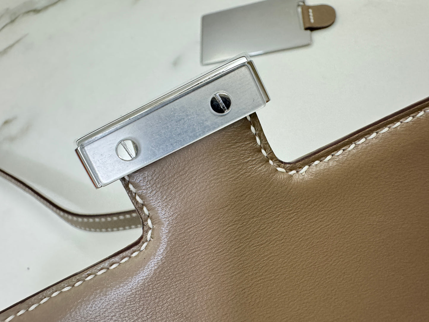 HERMES Constance Elan 大象灰銀扣 Epsom Etoupe PHW