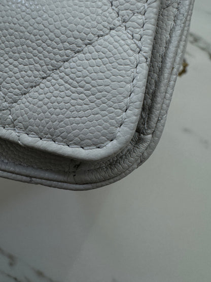 CHANEL Mini 25 Bag 白色荔枝皮