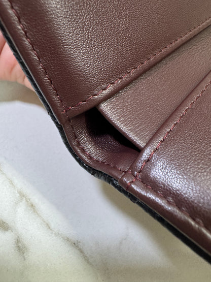 CHANEL CF三摺錢包 黑金牛