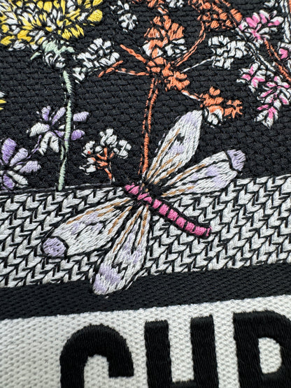 DIOR Book Tote Herbarium Black Medium