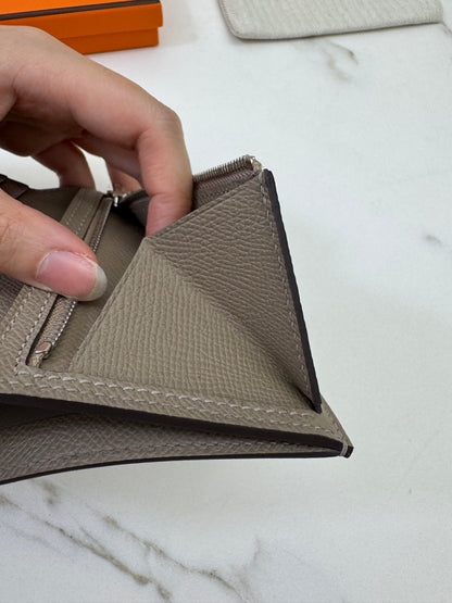 HERMES Bearn Wallet 瀝青灰銀扣 Epsom M8 Gris Asphalt PHW