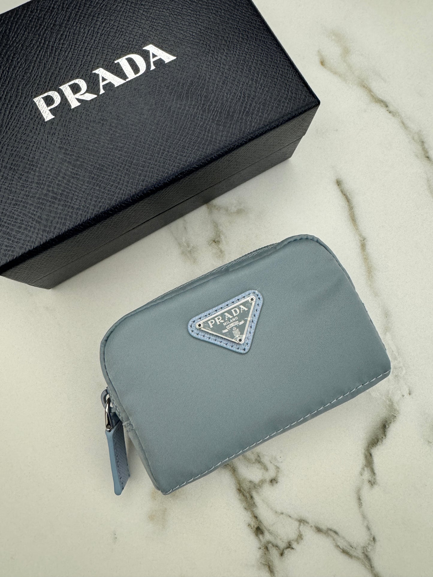 PRADA Re-nylon Necessaire 粉藍色 代工廠原單渠道貨