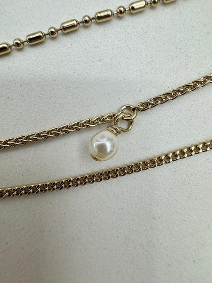 DIOR 暗金色三層手鏈 Bracelet