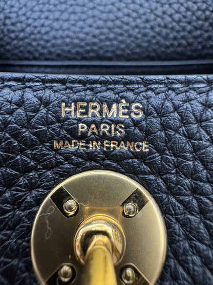 HERMES Mini Lindy II 黑金 Nior TC GHW
