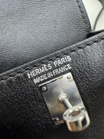 HERMES Kelly Moove 黑銀 Swift Noir PHW