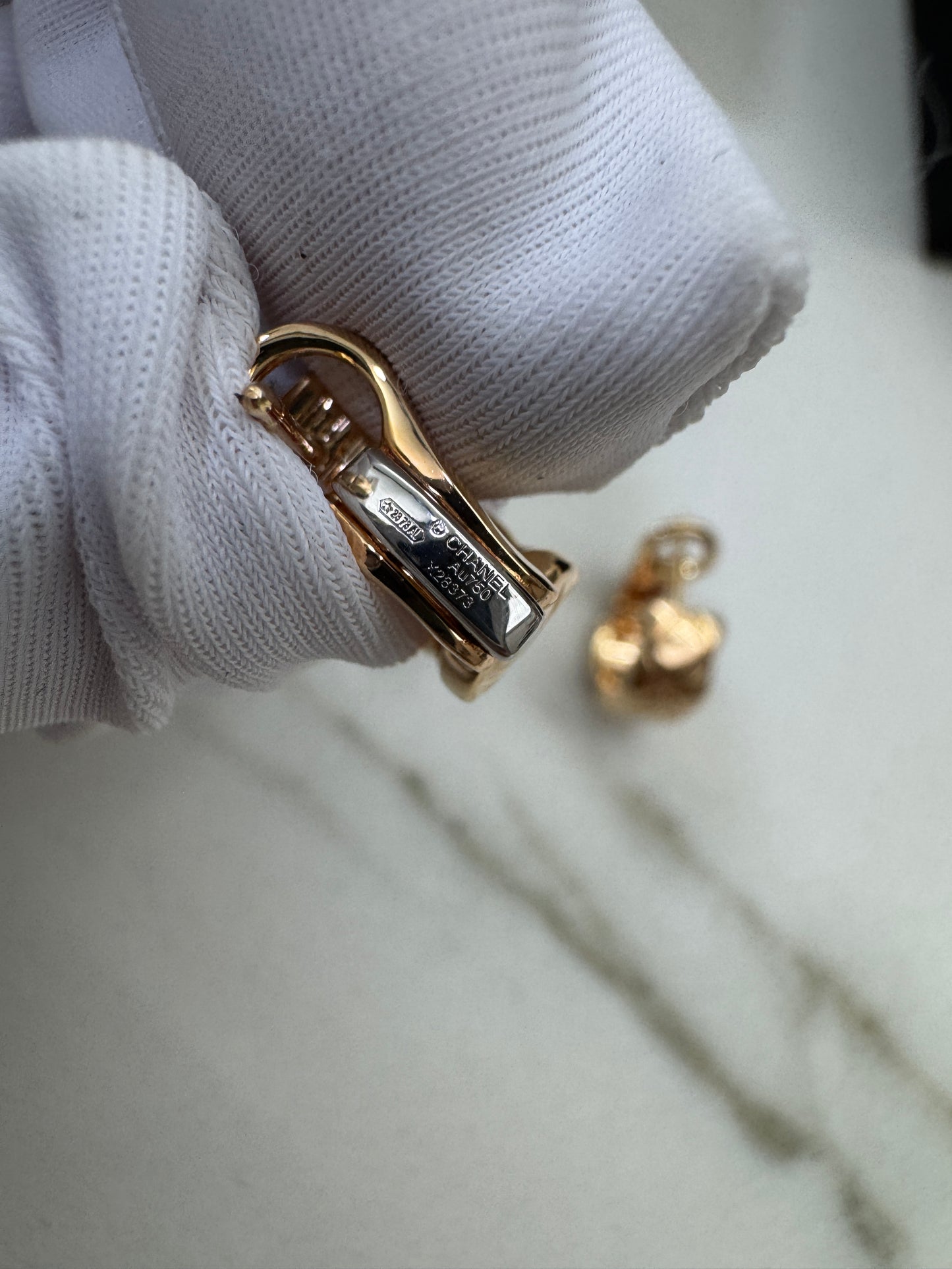 CHANEL Coco Crush 玫瑰金耳環