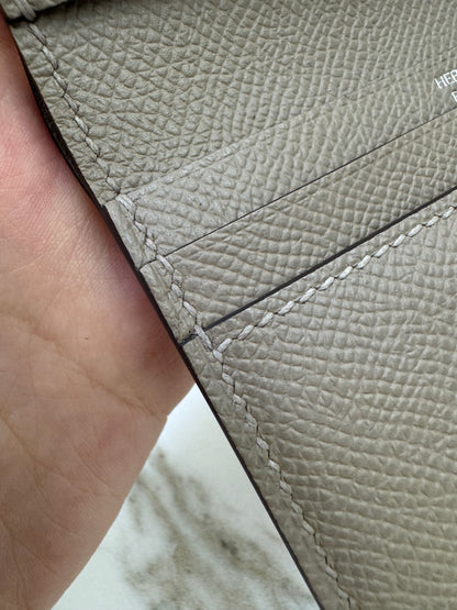 HERMES Bearn Wallet 瀝青灰銀扣 Epsom M8 Gris Asphalt PHW