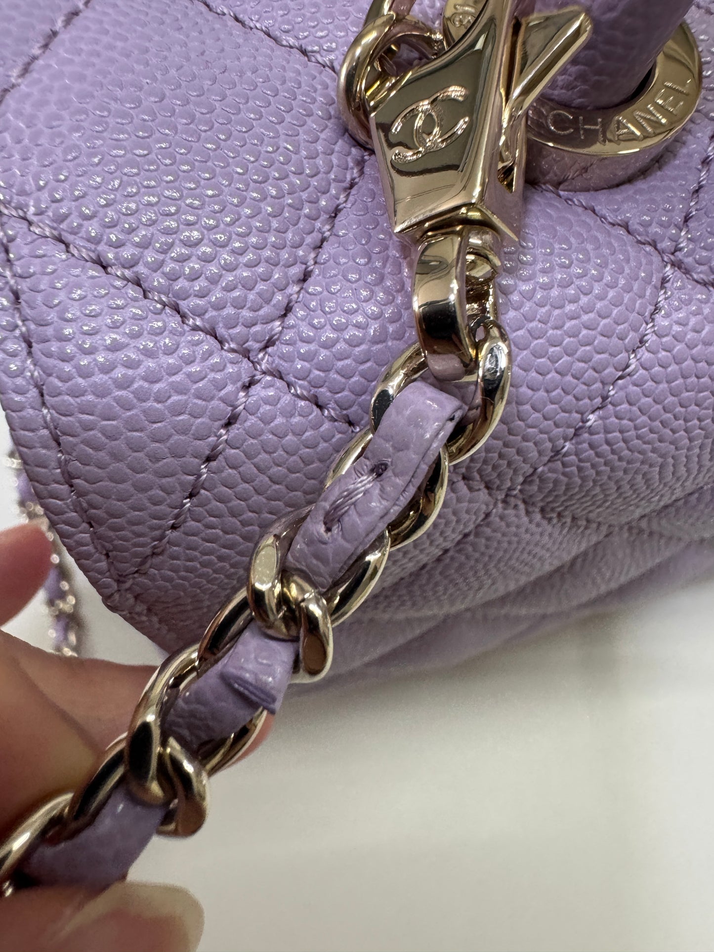 CHANEL Coco Handle 24P紫色 Small