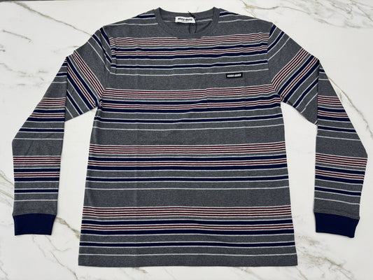 MIU MIU 長袖條紋T恤