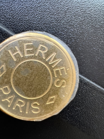 HERMES Mini Herbag 熊貓色 金扣 H Viking 帆布