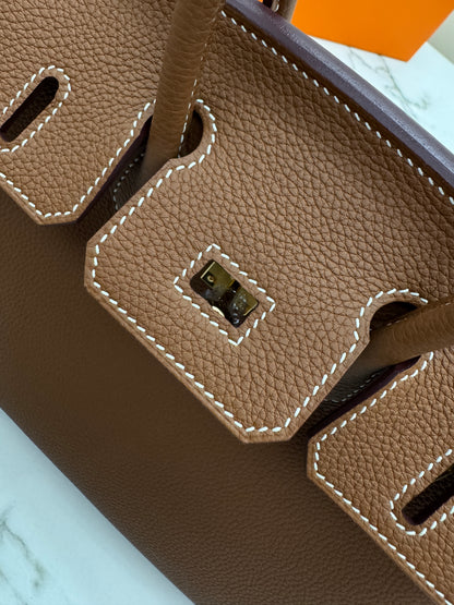 HERMES Birkin 25 金棕色金扣 Togo Gold GHW