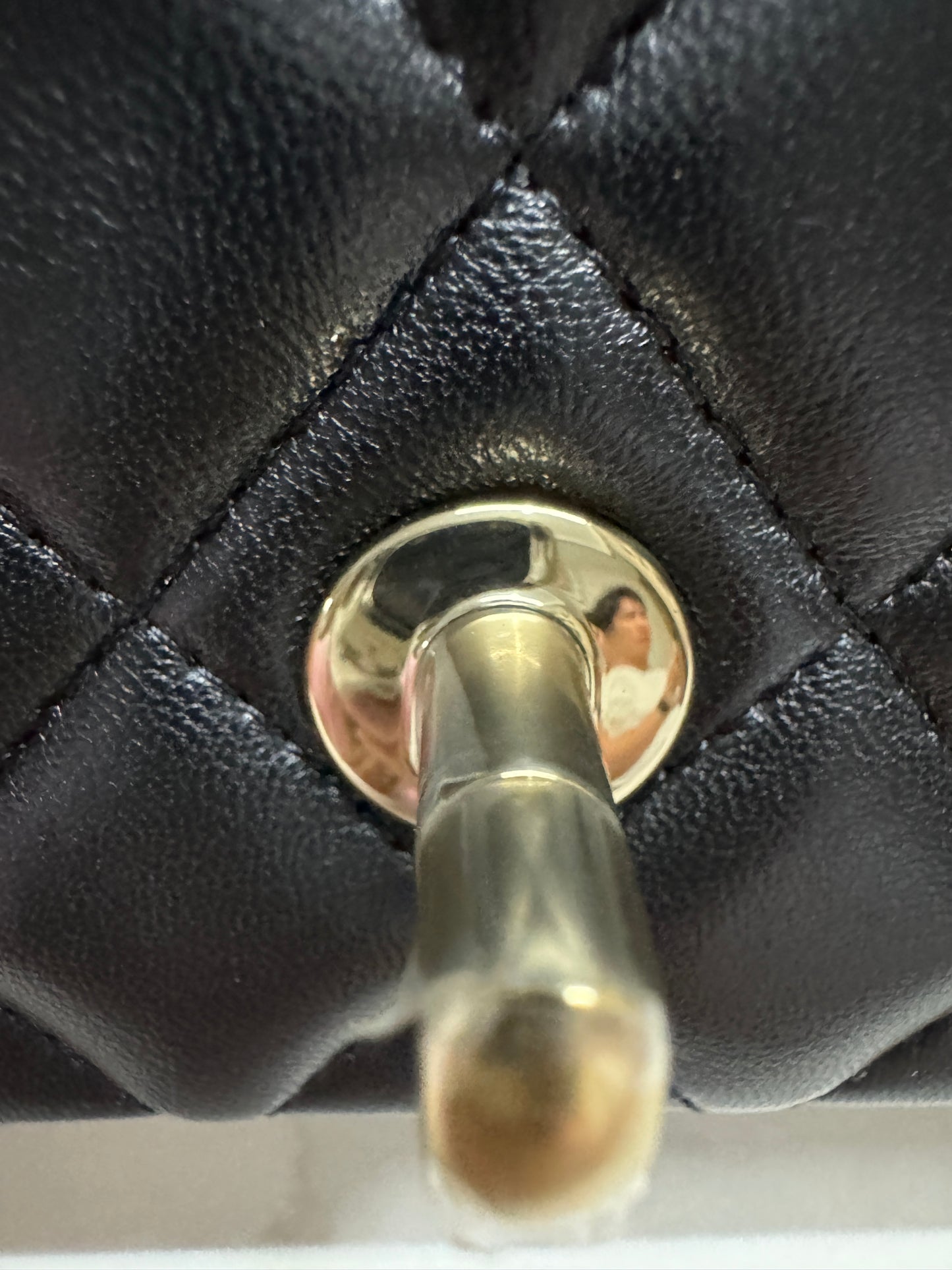 CHANEL CF20 羊皮 黑色淡金扣