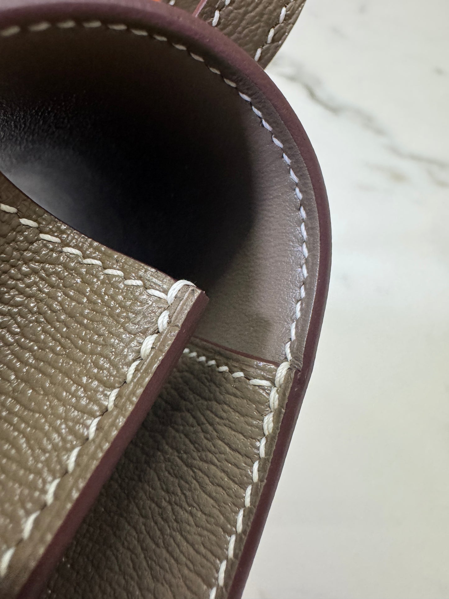 HERMES Mini Constance 大象灰山羊皮 金扣 Etoupe GHW