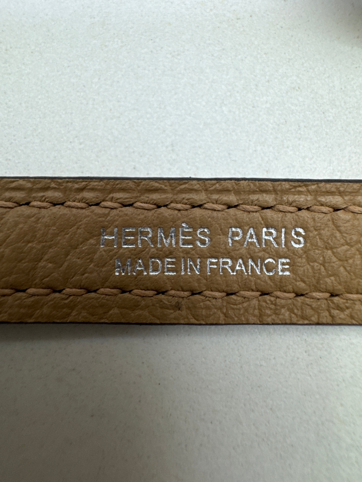 HERMES Kelly Danse 奶茶色銀扣 Chai Evercolor PHW