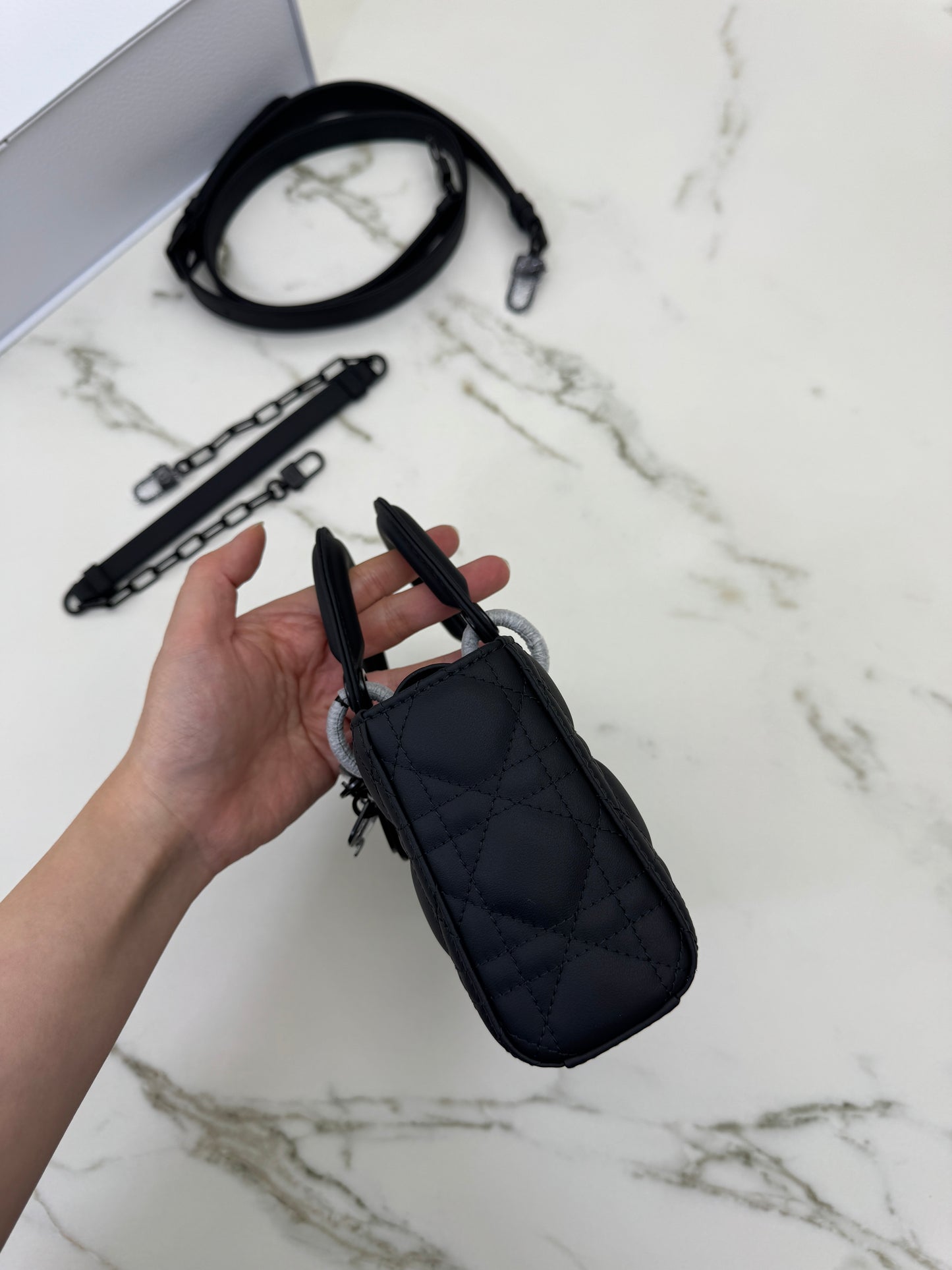DIOR D-joy Small Matte Black