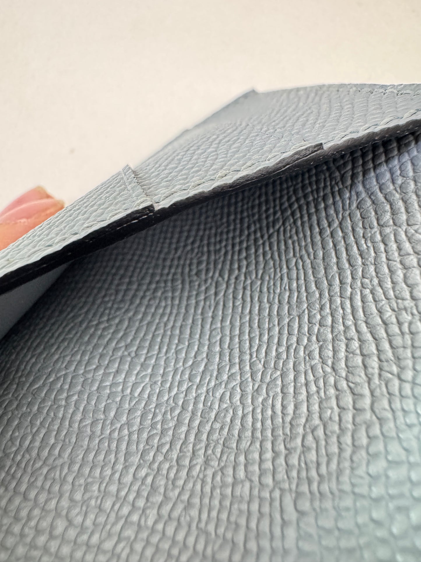 HERMES Bearn 三摺錢包 亞麻藍 Blue Lin Epsom PHW