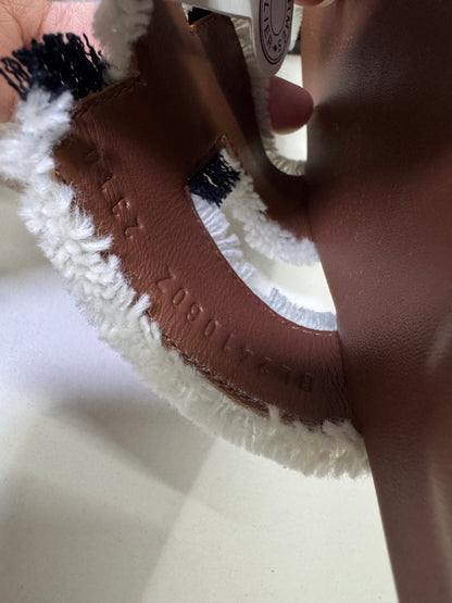 HERMES Oran 深藍牛仔拖鞋