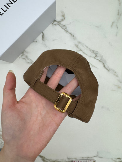 CELINE 棕色凱旋門鴨舌帽