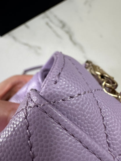 CHANEL Coco Handle 24P紫色 Small