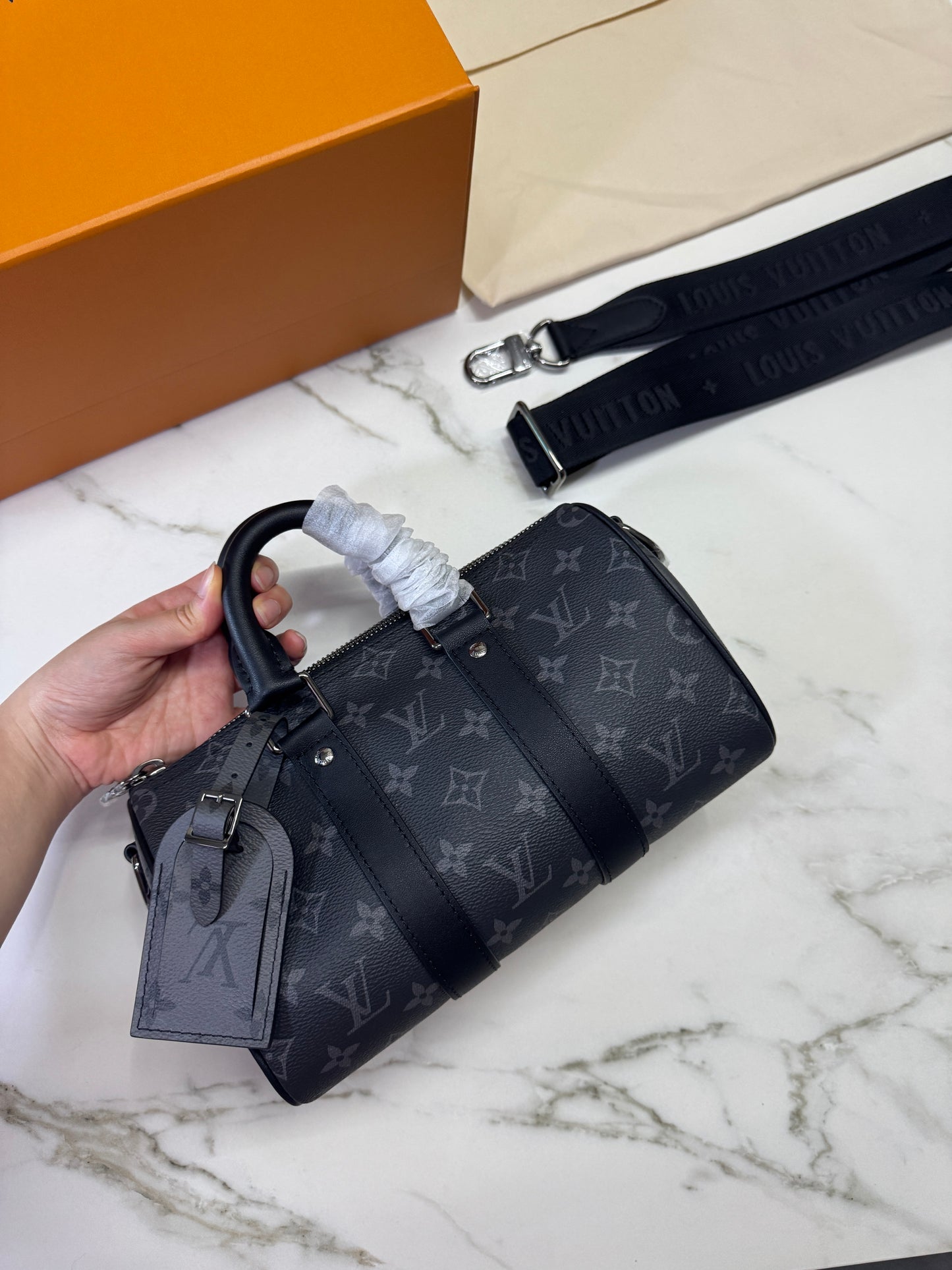 LV Keepall 25 黑色老花