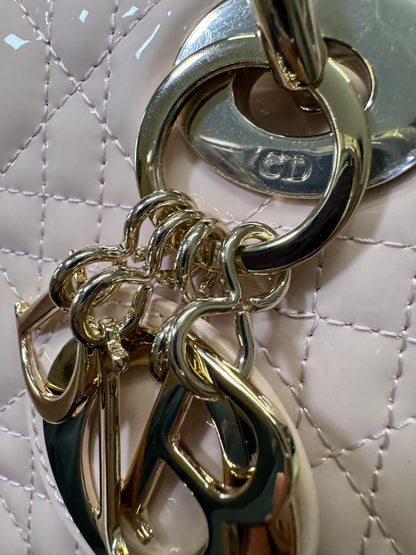 DIOR Lady Mini 三格 漆皮 淡粉 light Pink