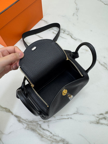 HERMES Mini Lindy I 黑色 Noir GHW