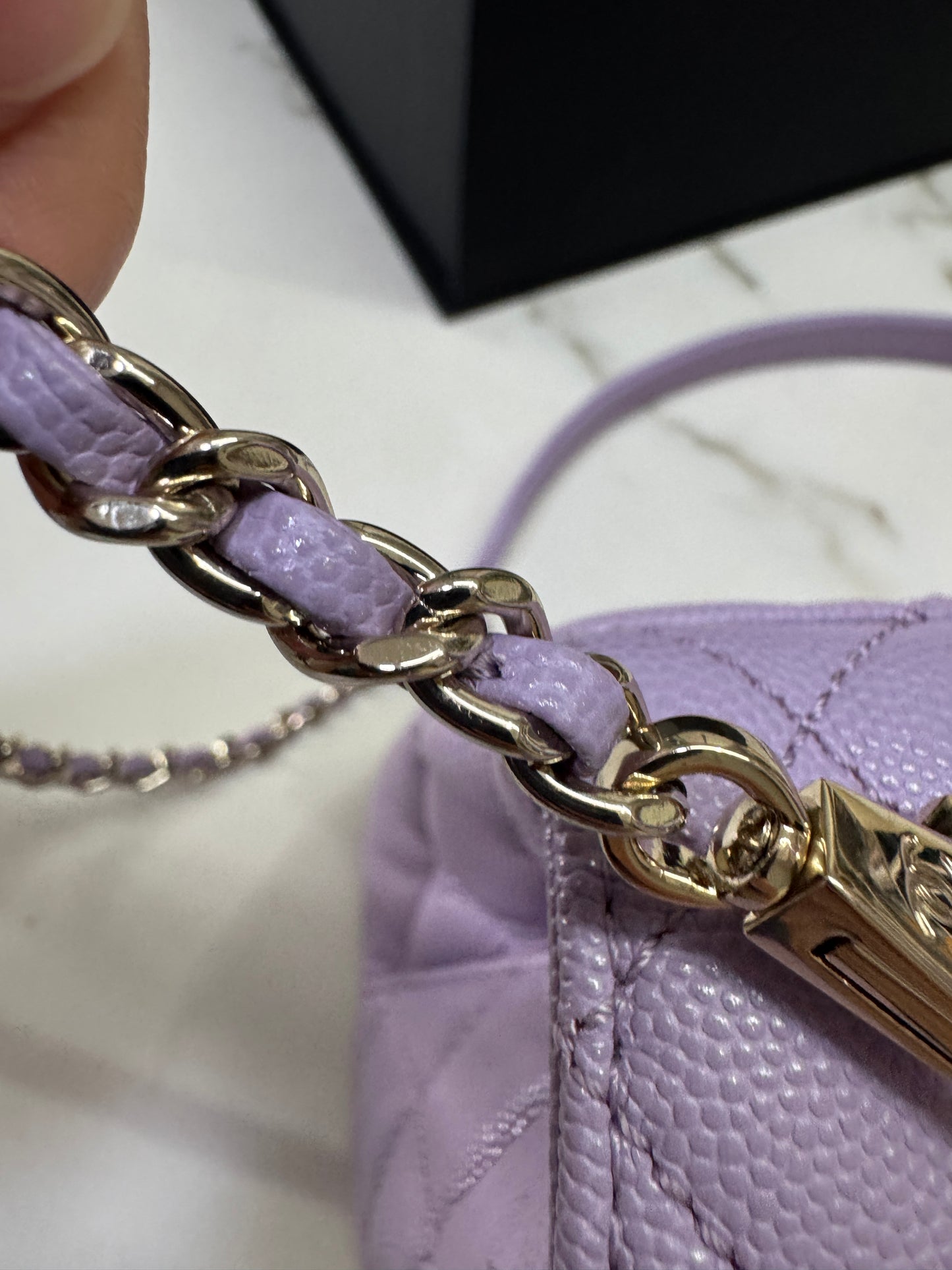 CHANEL Coco Handle 24P紫色 Small