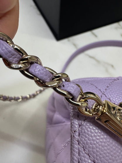 CHANEL Coco Handle 24P紫色 Small