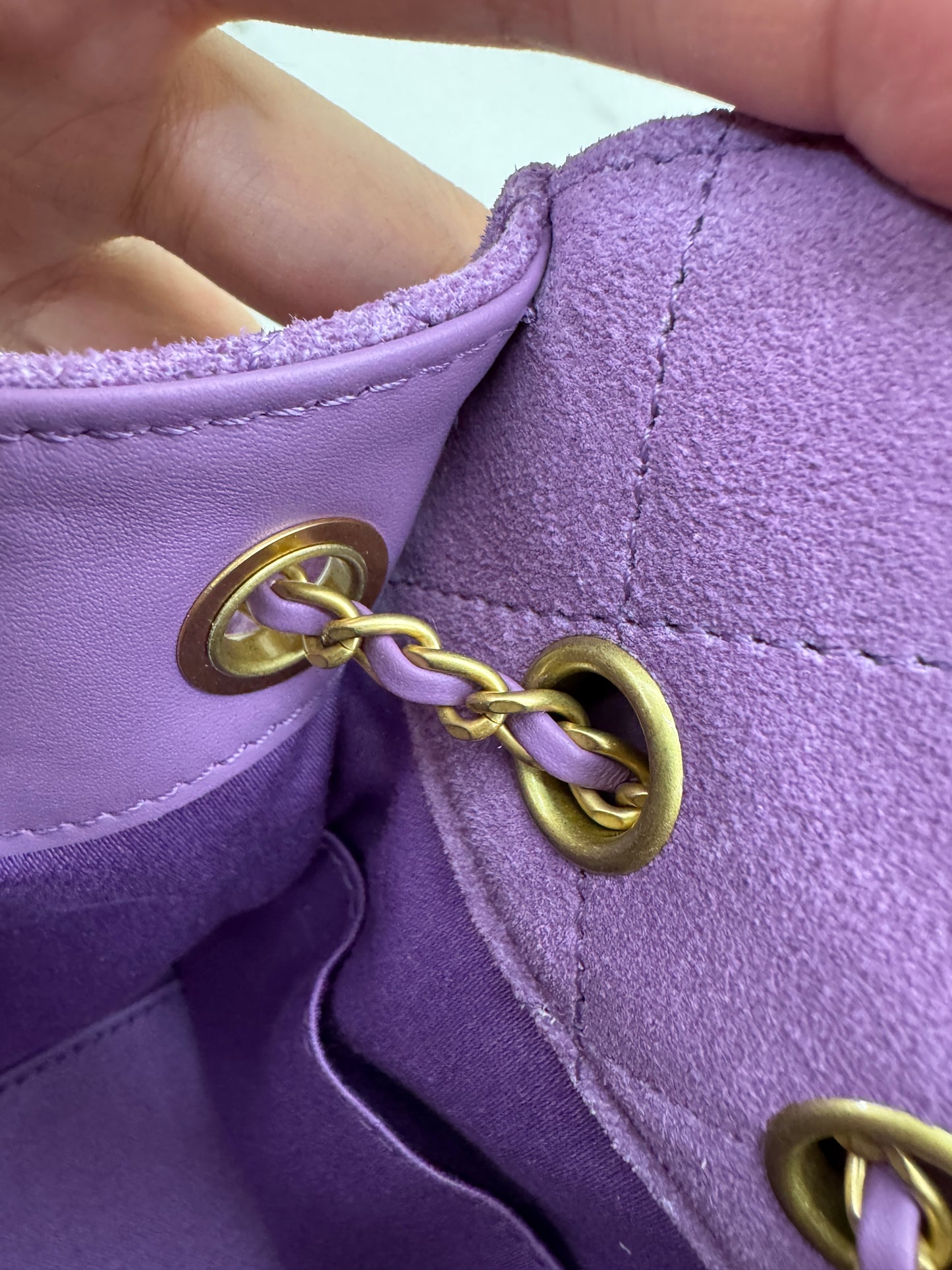 CHANEL Mini 25 Bag 紫色麂皮