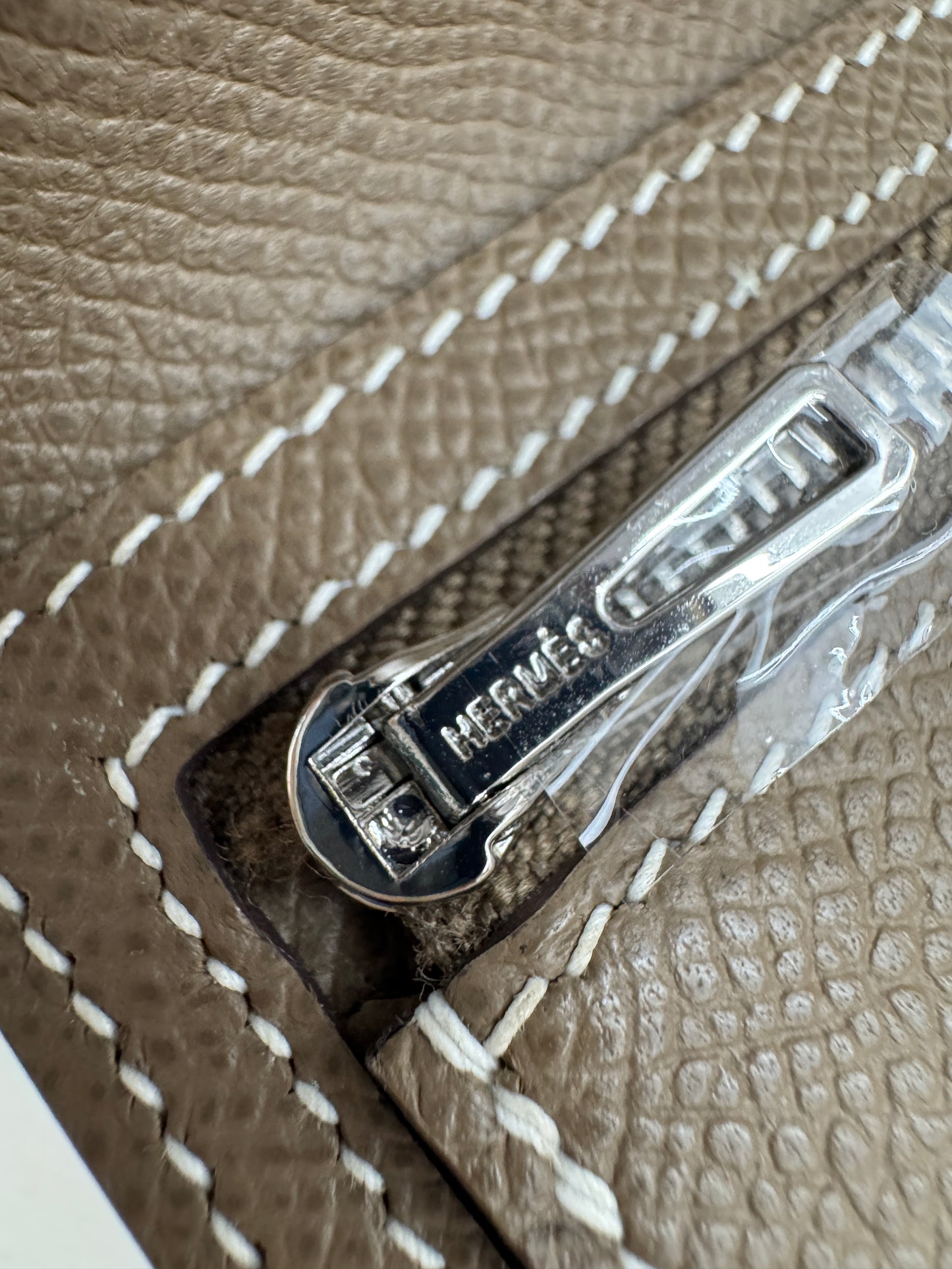 HERMES Bearn Wallet 三摺錢包 大象灰銀扣