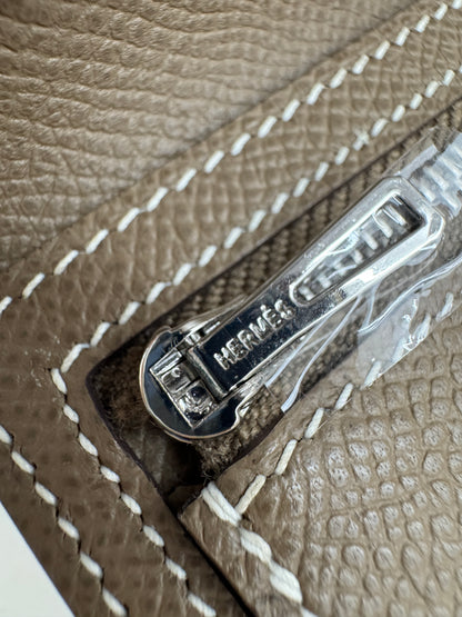 HERMES Bearn Wallet 三摺錢包 大象灰銀扣